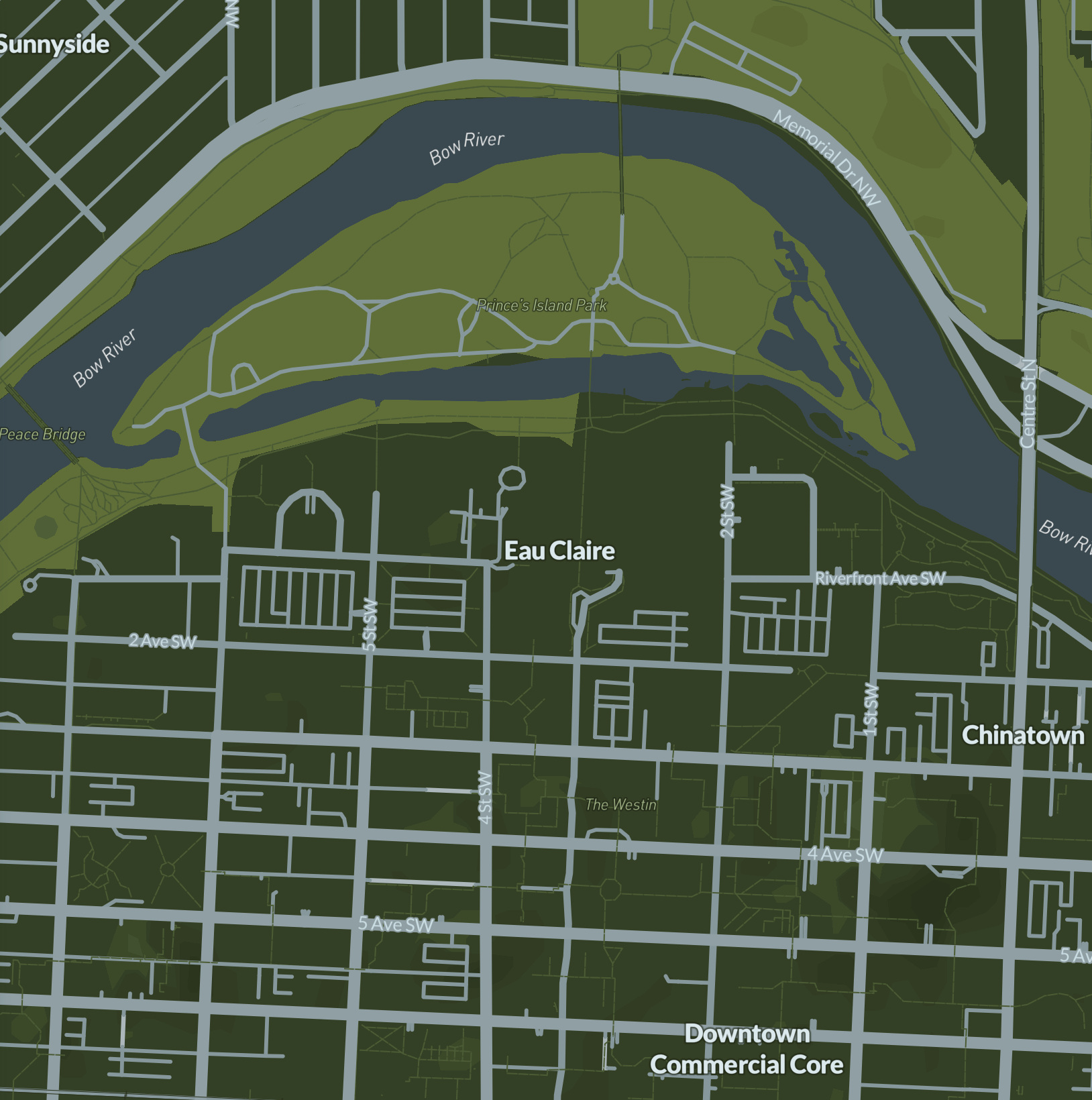 A screenshot of details explored in Mapbox.