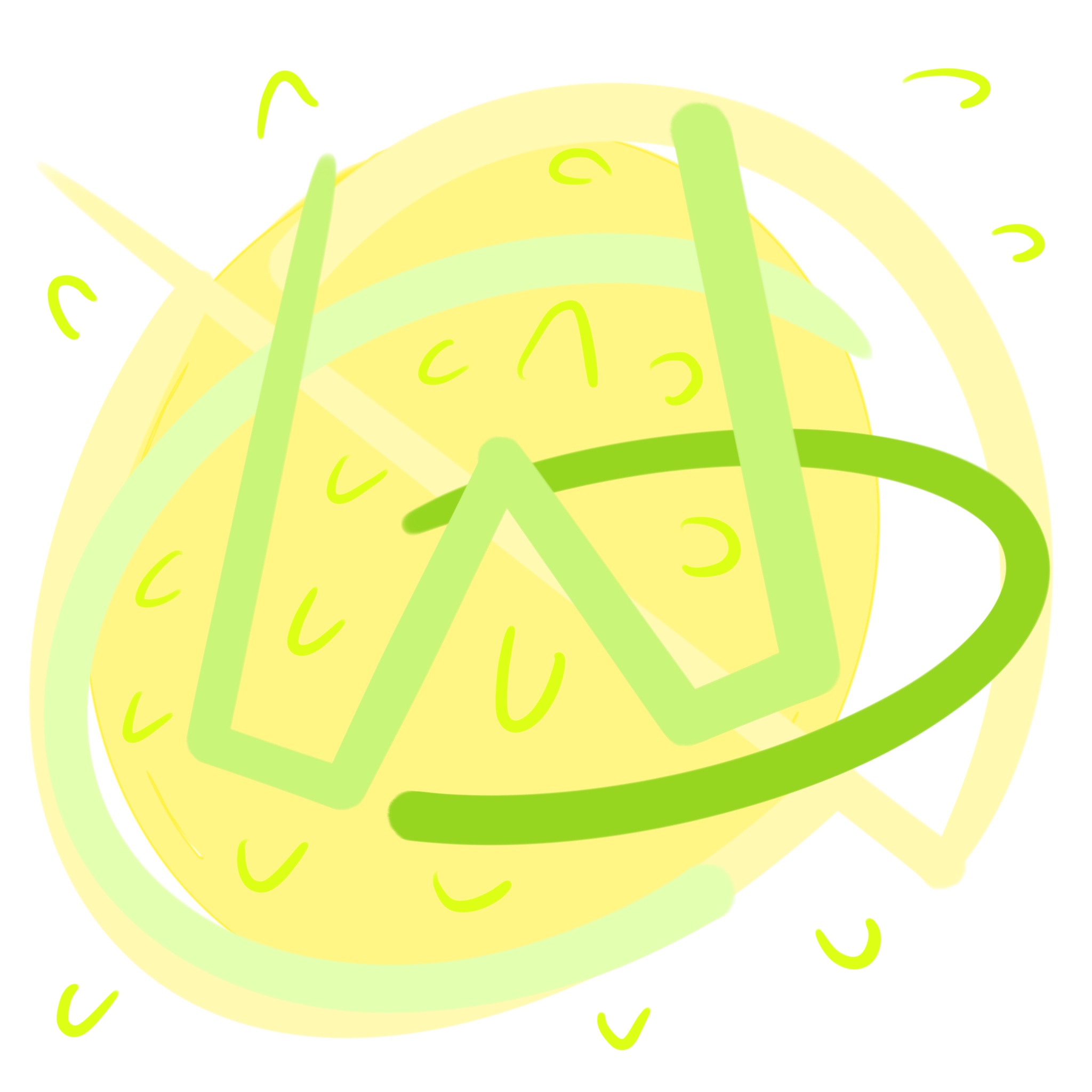 A design created based on the previous tutorials I made, exploring different shapes and colours. This one is lime and yellow with circular shapes and varying lines.
